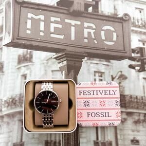 Fossil BQ2439 Hutton Quartz Black Dial Mens Watch